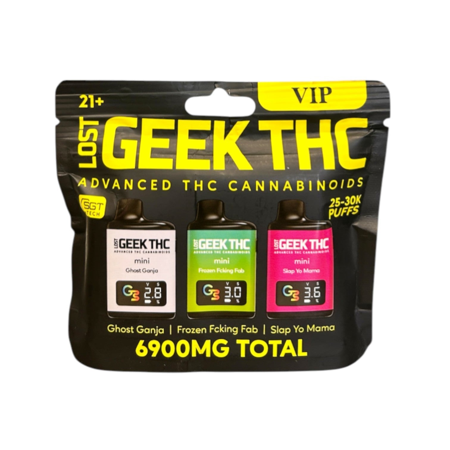 Lost Geek THC Mini Disposables 3 Pack | 6.9G - Trip'N Chill