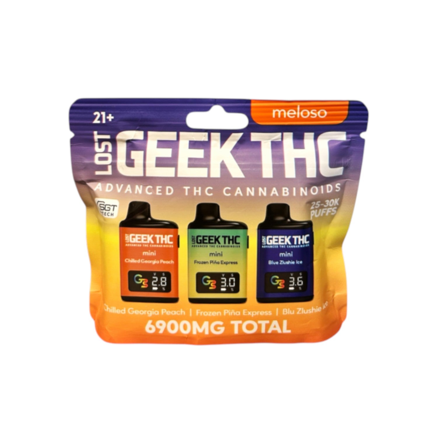 Lost Geek THC Mini Disposables 3 Pack | 6.9G - Trip'N Chill