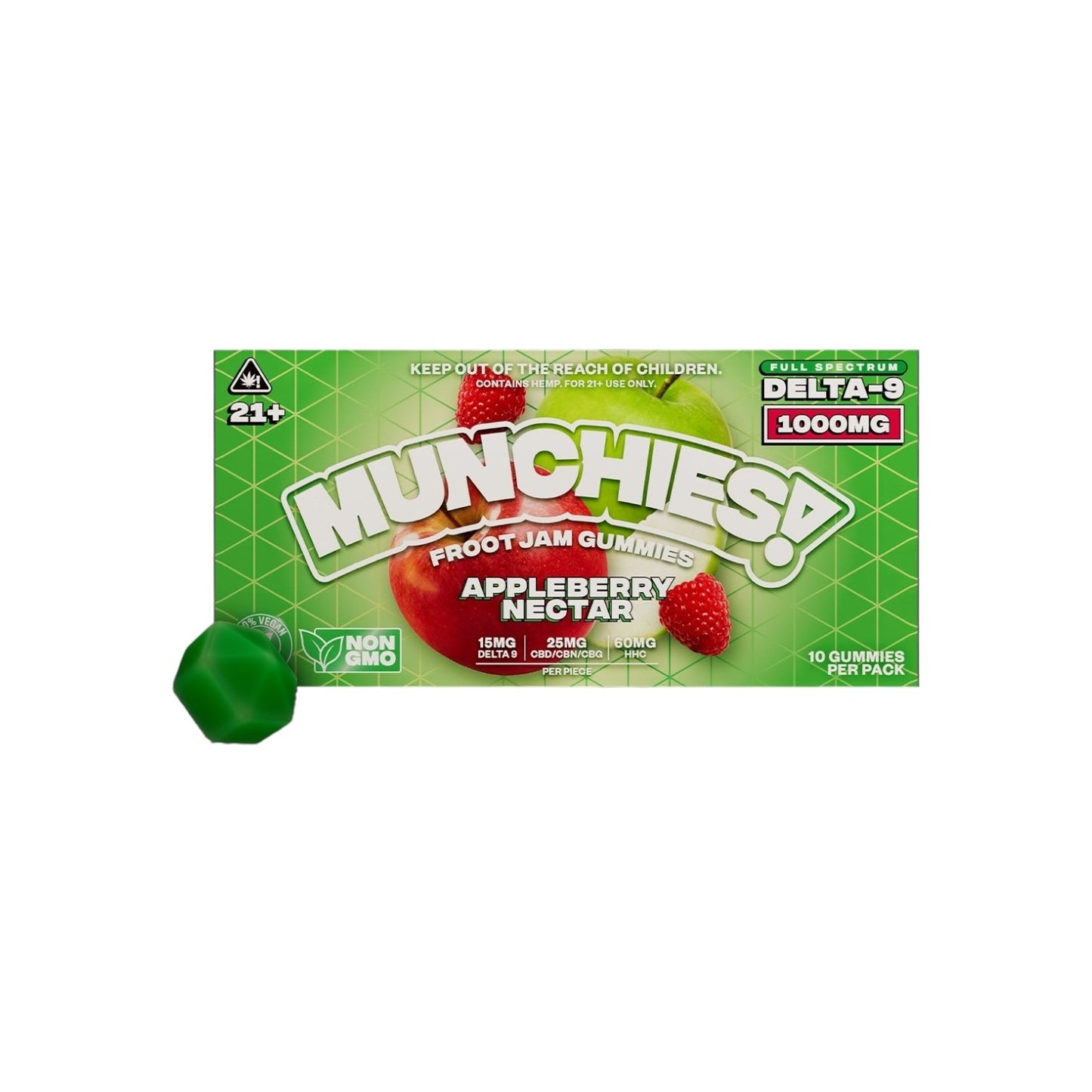 Delta Munchies D9 Froot Jam Gummies | (10ct) 1000mg - Trip'N Chill