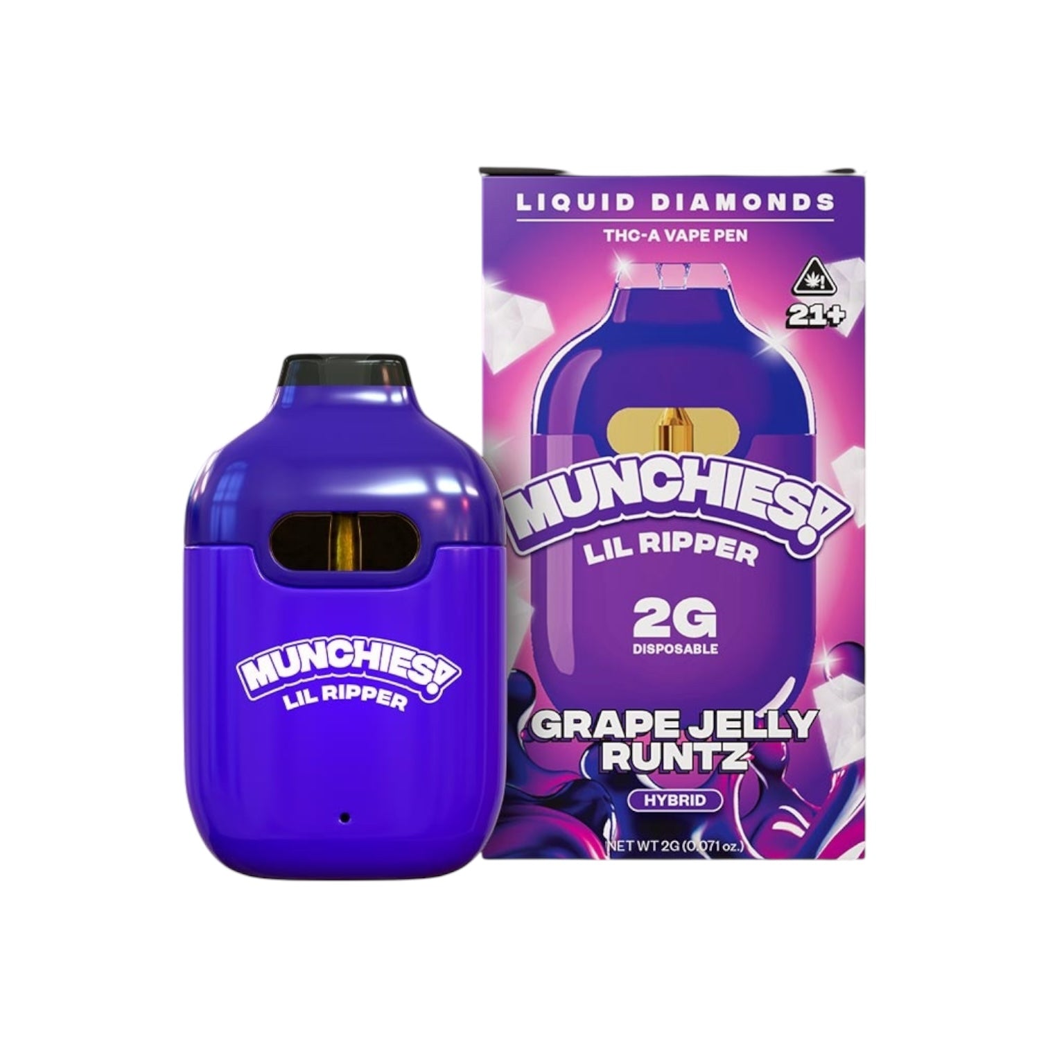 Delta Munchies Lil Ripper Liquid Diamonds THCA Vape | 2g - Trip'N Chill