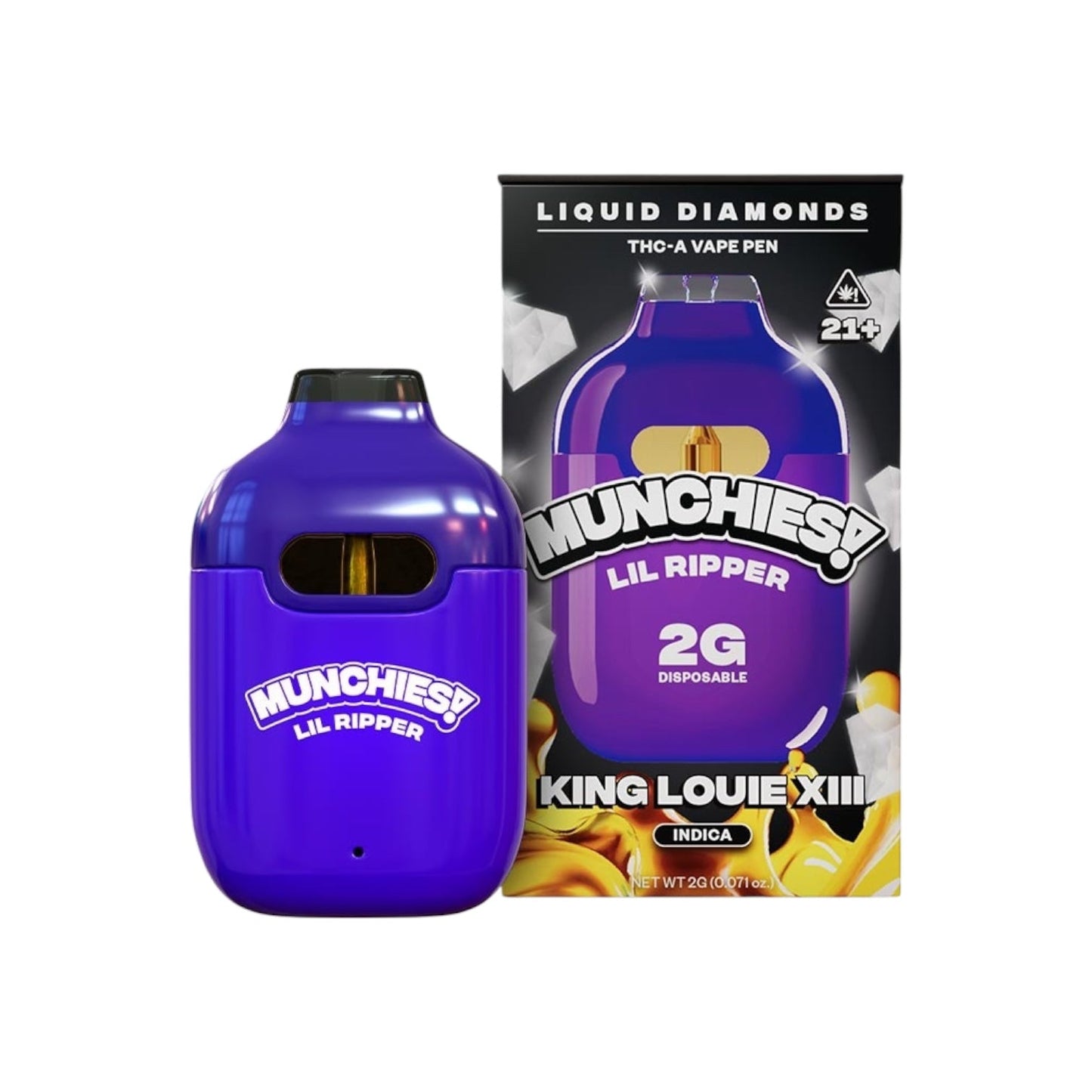 Delta Munchies Lil Ripper Liquid Diamonds THCA Vape | 2g - Trip'N Chill