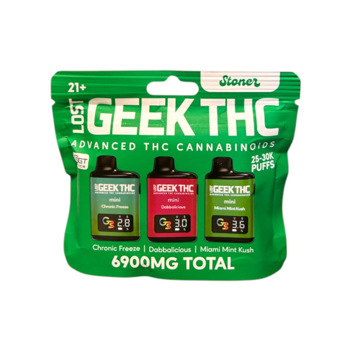Lost Geek THC Mini Disposables 3 Pack | 6.9G - Trip'N Chill