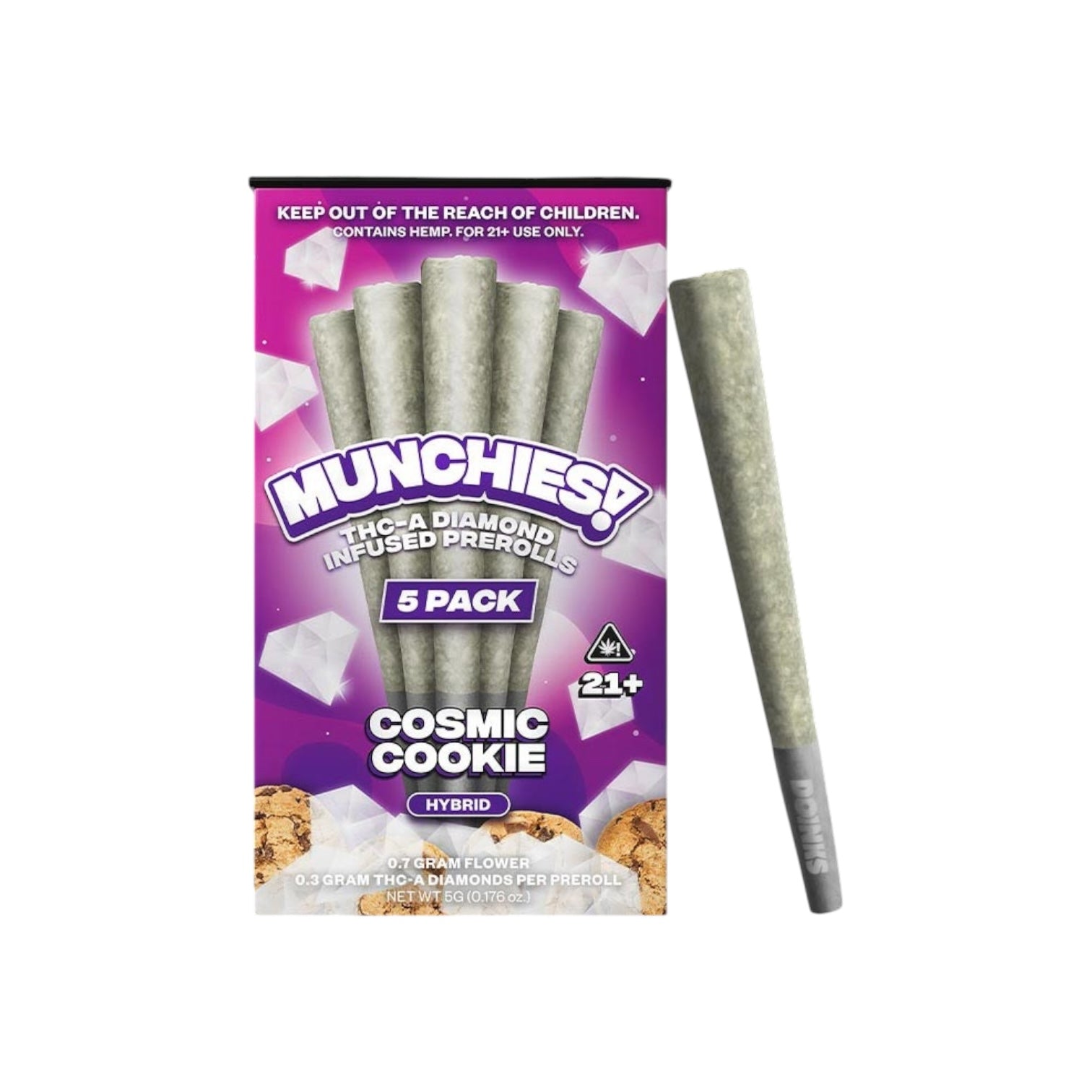 Munchies 5 - Pack THCA Diamond Pre - Rolls | 1g Each - Trip'N Chill