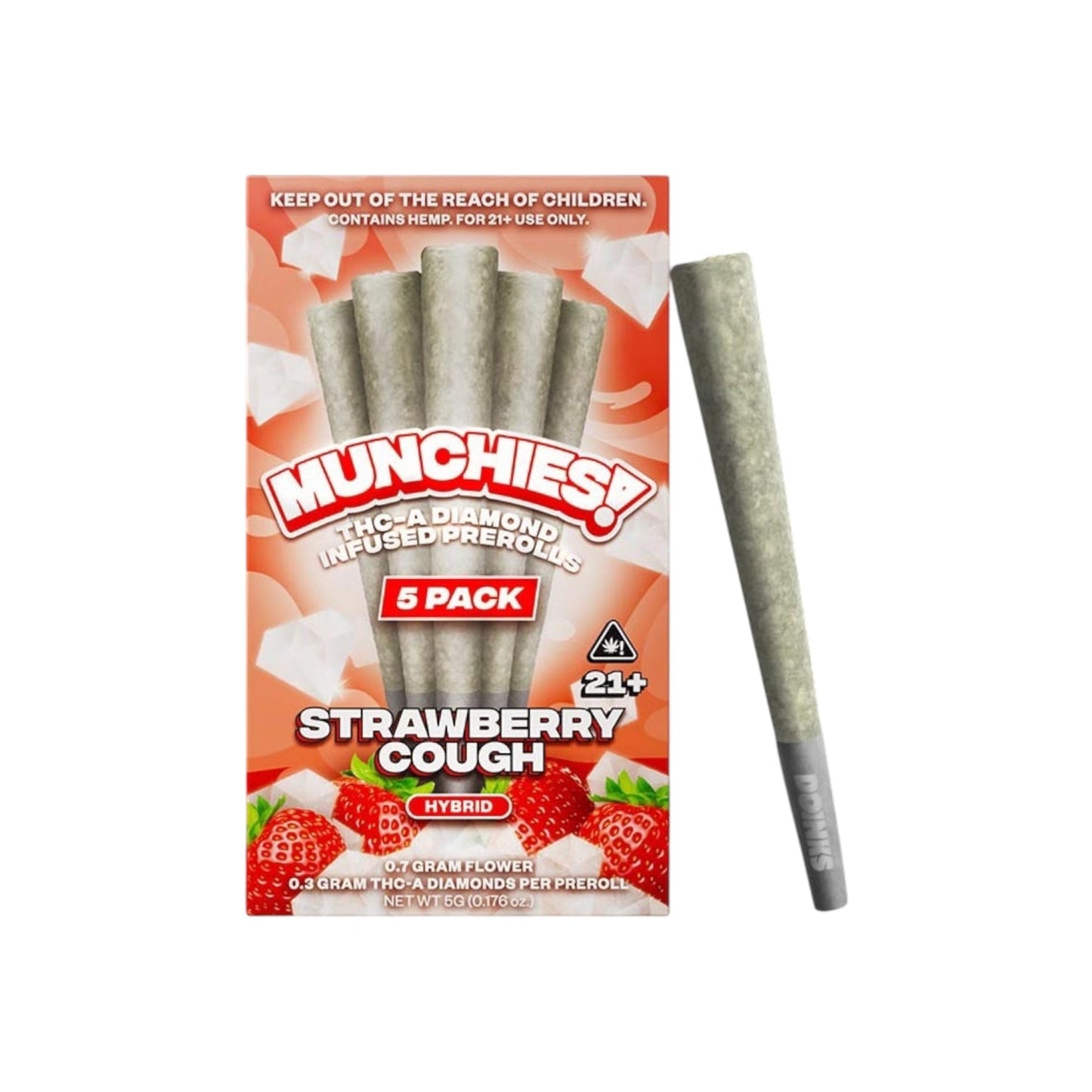 Munchies 5 - Pack THCA Diamond Pre - Rolls | 1g Each - Trip'N Chill