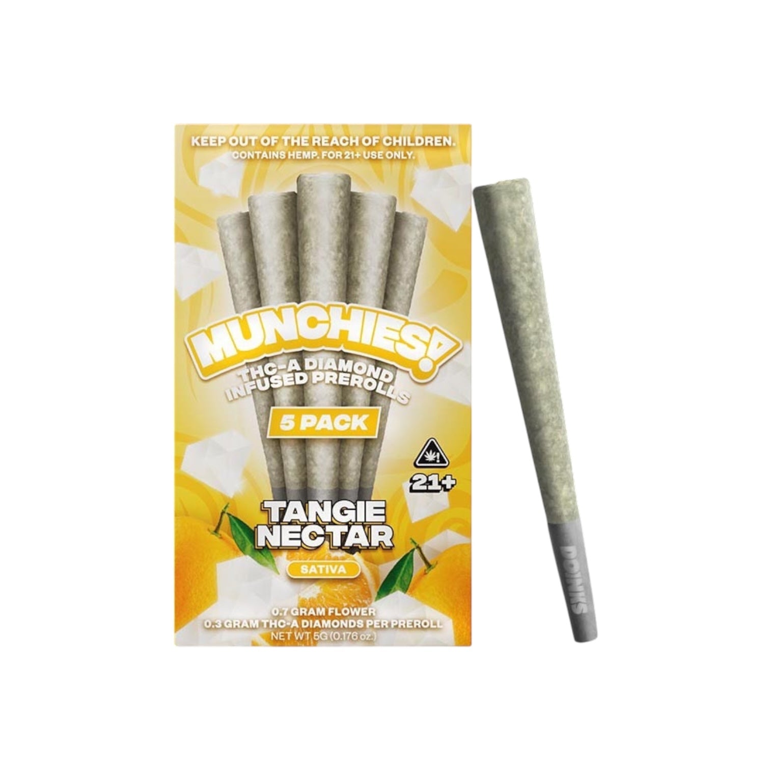 Munchies 5 - Pack THCA Diamond Pre - Rolls | 1g Each - Trip'N Chill