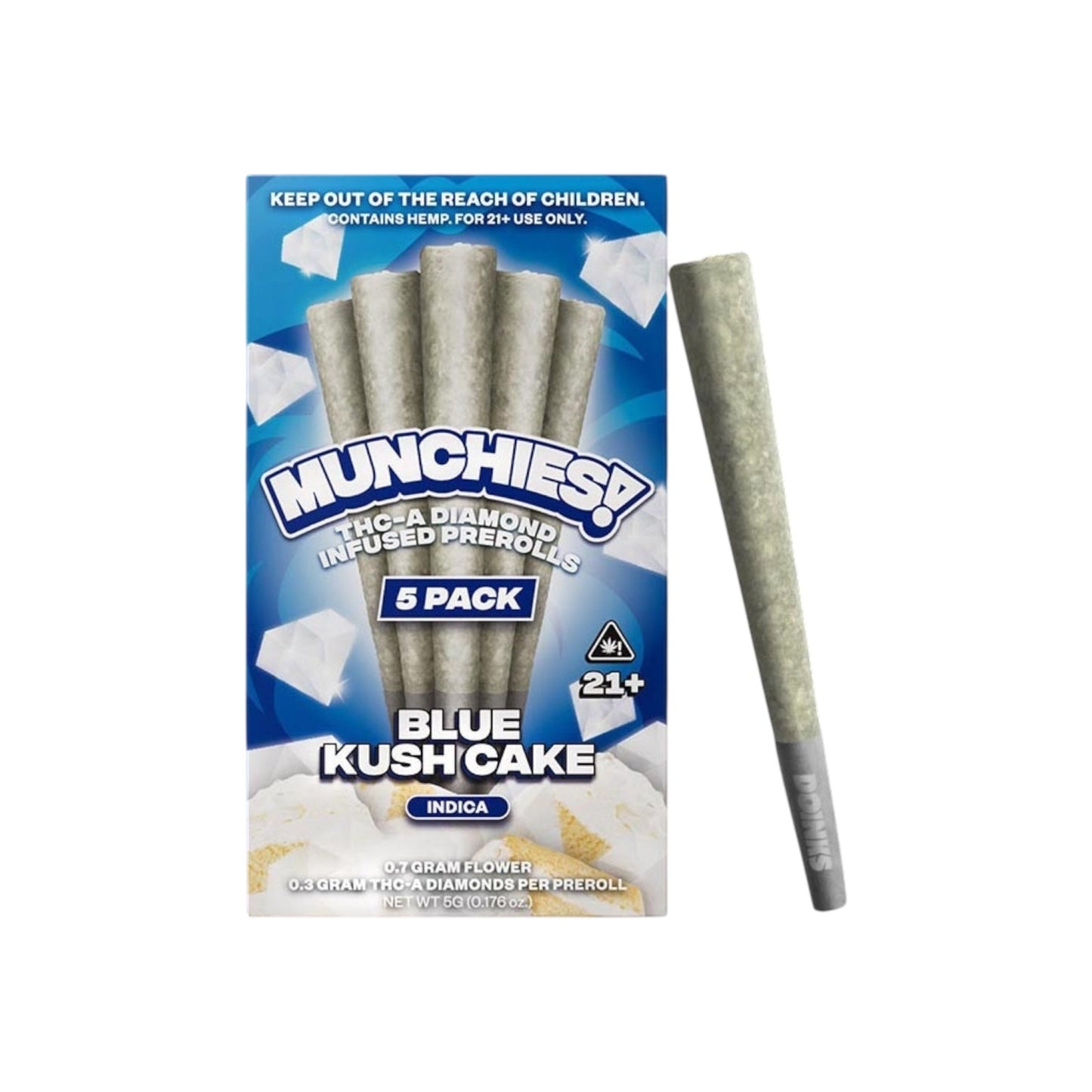 Munchies 5 - Pack THCA Diamond Pre - Rolls | 1g Each - Trip'N Chill