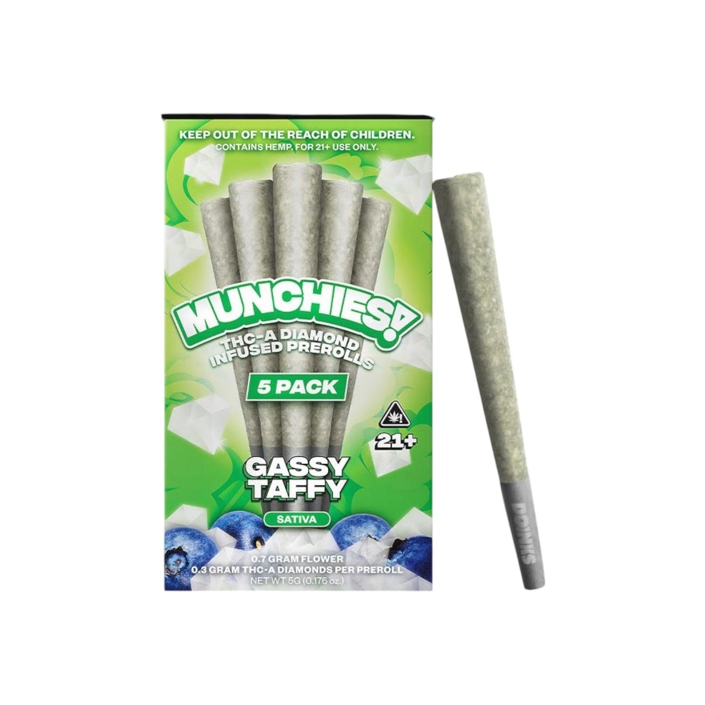 Munchies 5 - Pack THCA Diamond Pre - Rolls | 1g Each - Trip'N Chill