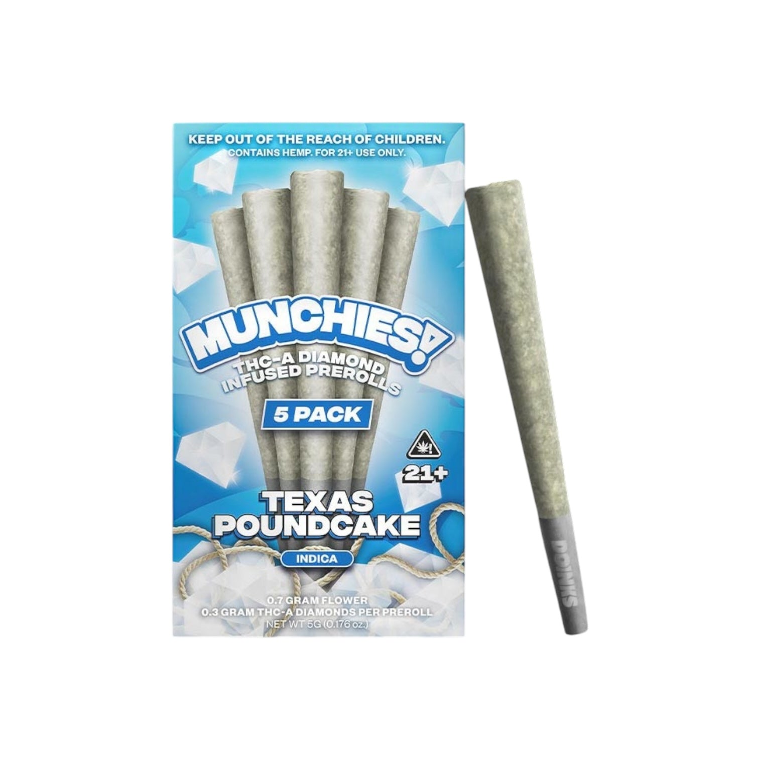 Munchies 5 - Pack THCA Diamond Pre - Rolls | 1g Each - Trip'N Chill