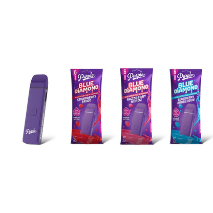 Purple Blue Diamond THC Disposable Vape - 6g of Pure Pleasure Trip'N Chill Purple Blue Diamond THC Disposable Vape - 6g of Pure Pleasure Trip'N Chill