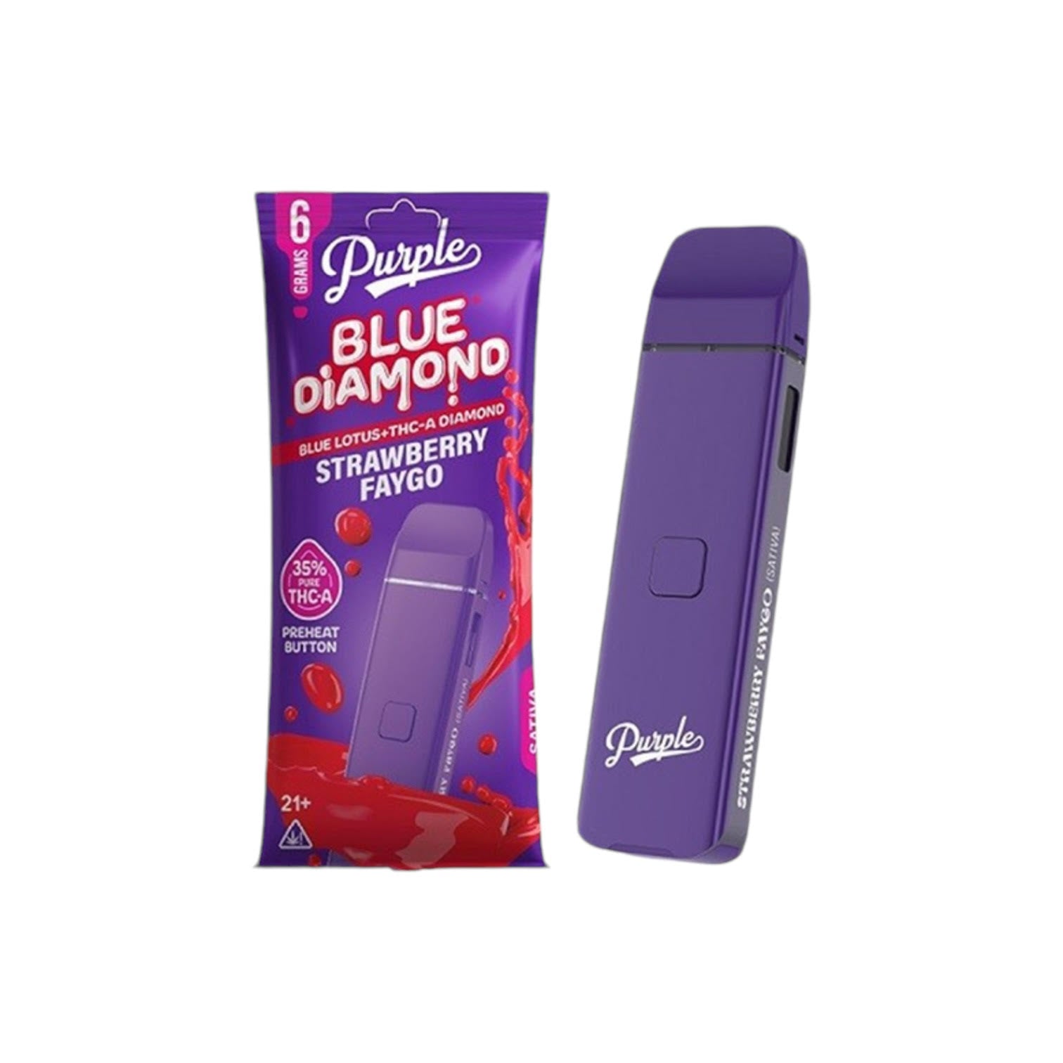 Purple Blue Diamond THC Disposable Vape - 6g of Pure Pleasure Trip'N Chill Purple Blue Diamond THC Disposable Vape - 6g of Pure Pleasure Trip'N Chill
