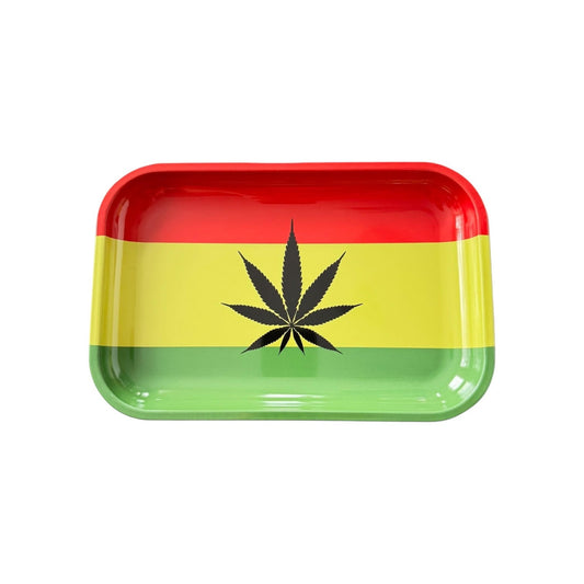 Rolling Tray | Size Medium | Rasta - Trip N' Chill